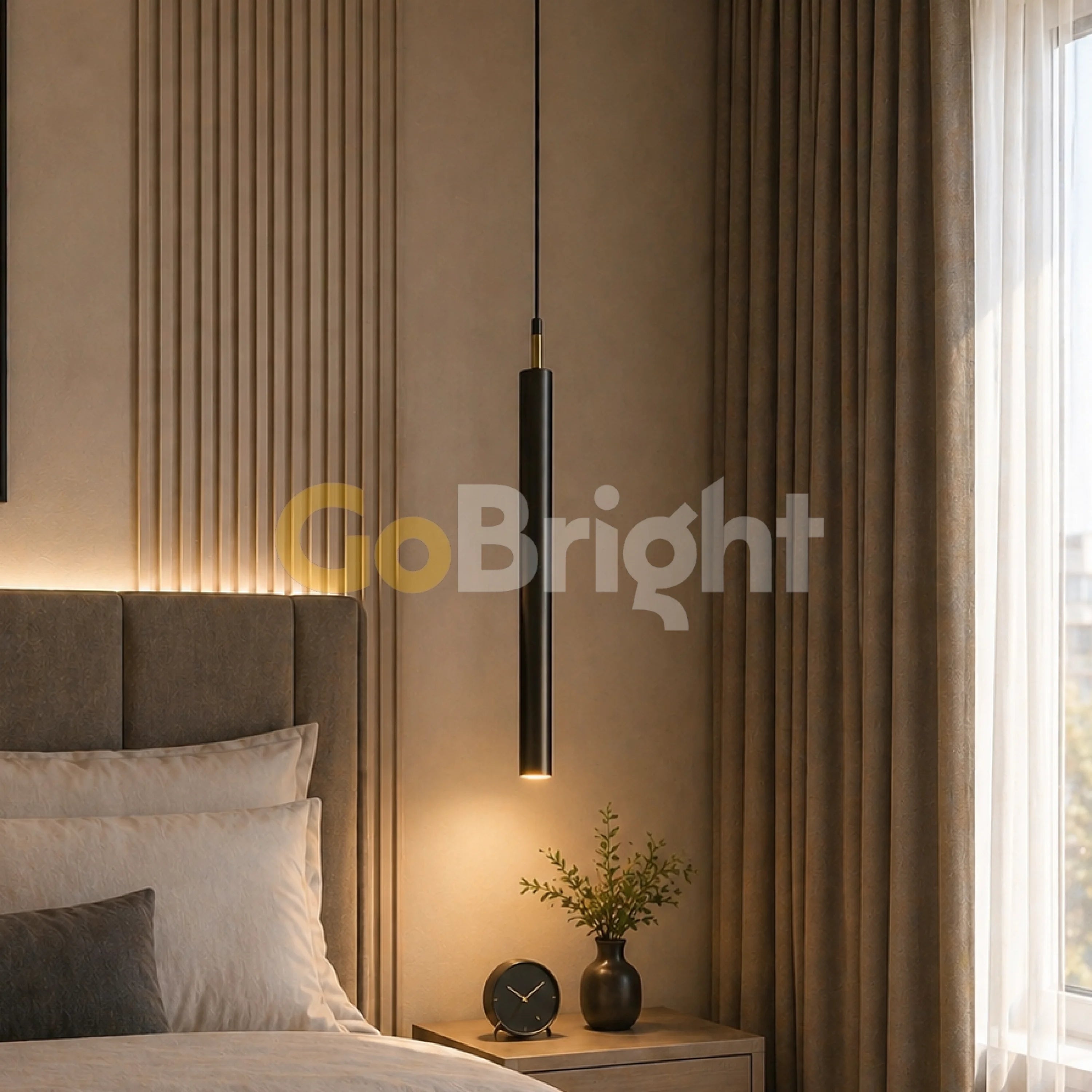 Pendul LED Urban 50cm Negru