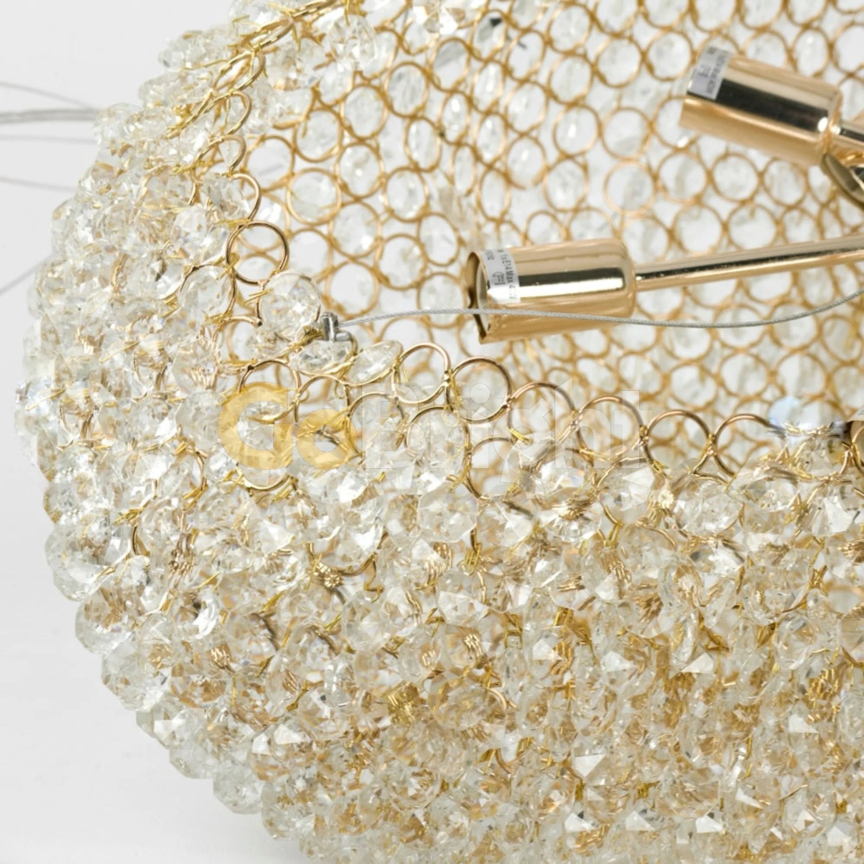 Pendul Norisor Cristale Glow 8xE27 Auriu