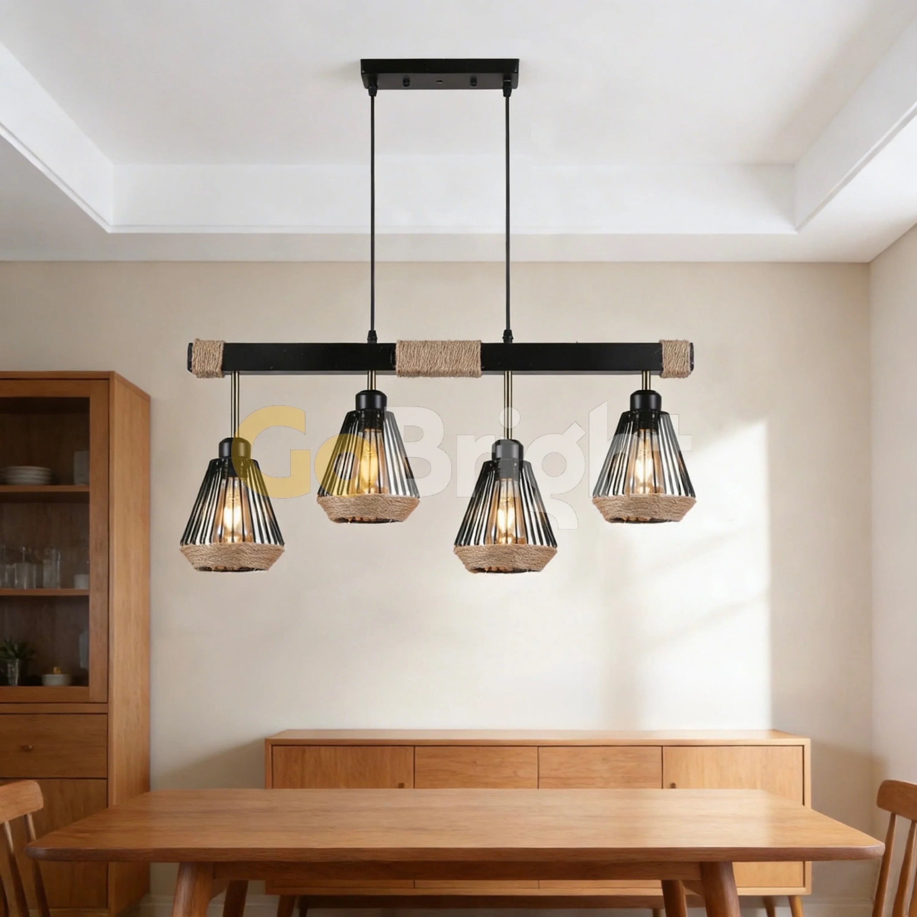 Pendul Rustic 4xE27 Reglabil