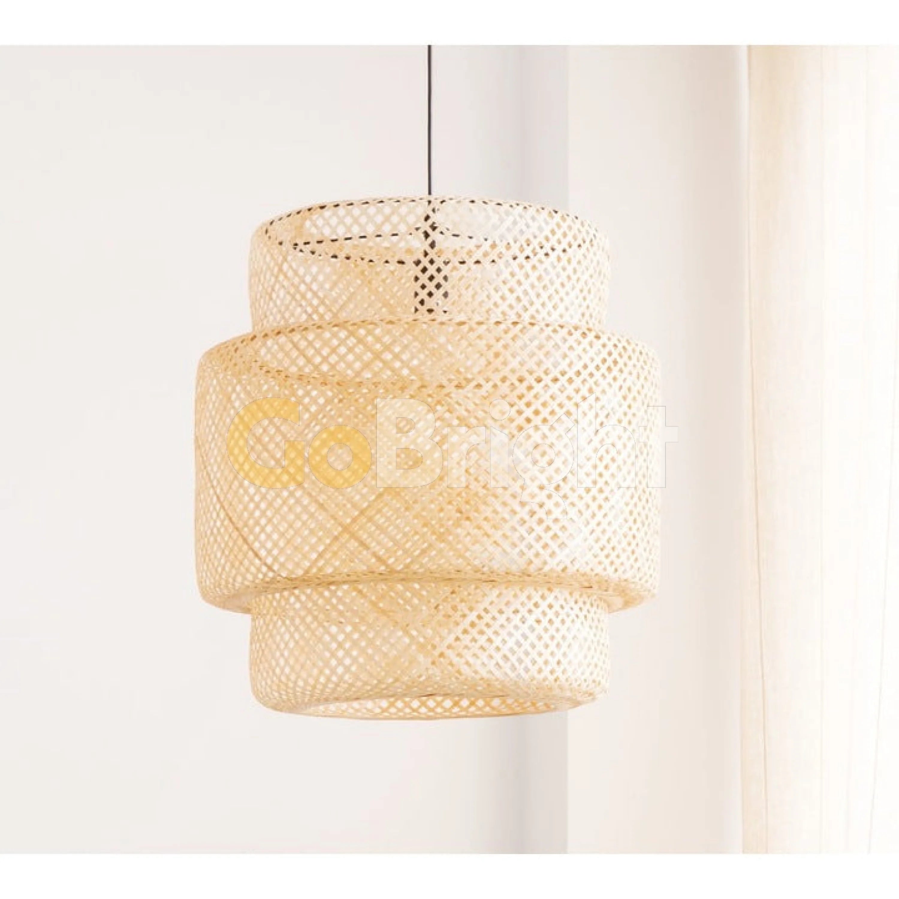 Pendul Rustic Bali 1xE27 Diametru 35cm Bambus