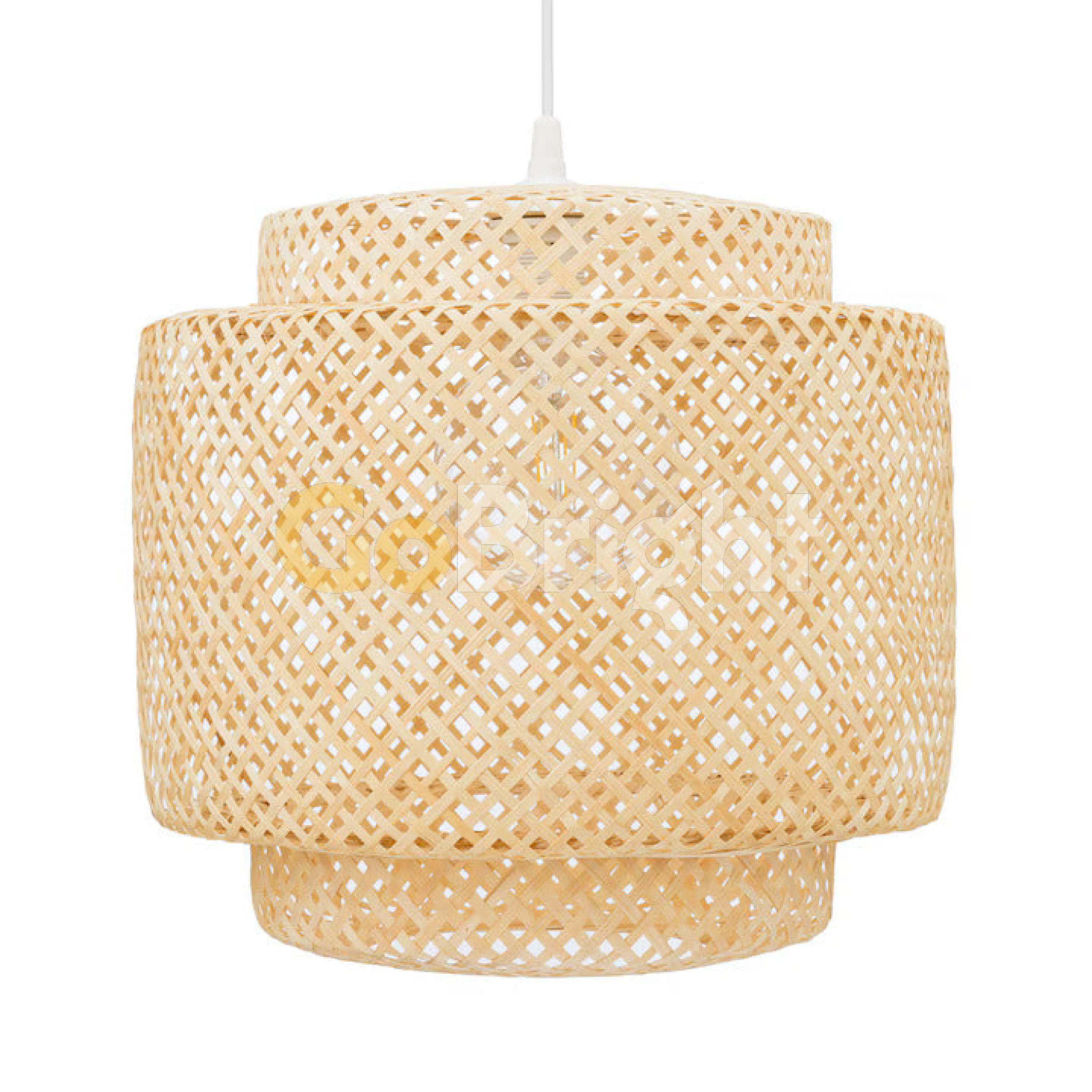 Pendul Rustic Bali 1xE27 Diametru 35cm Bambus