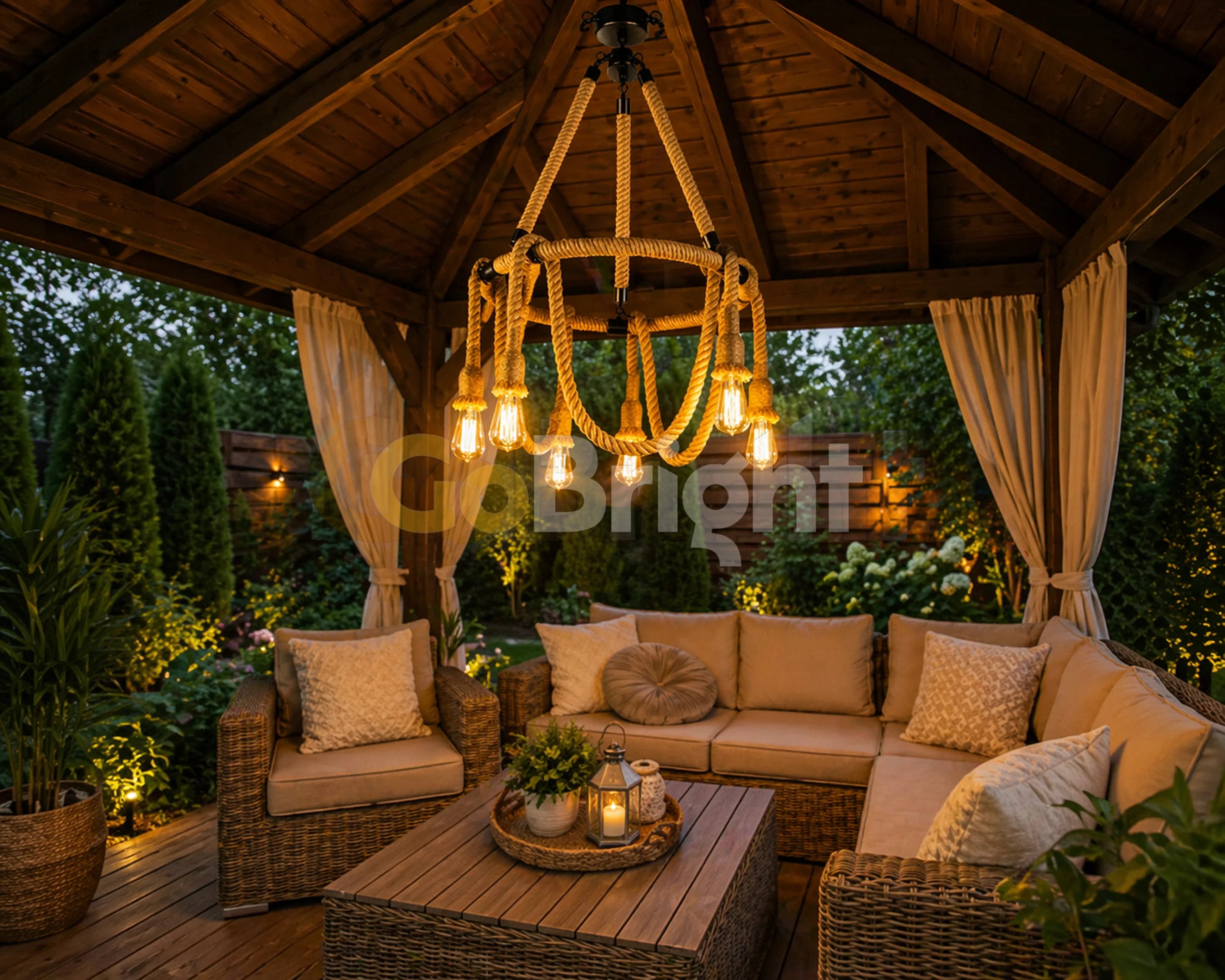 Pendul Rustic Eagle 6xE27 Reglabil Diametru 60cm