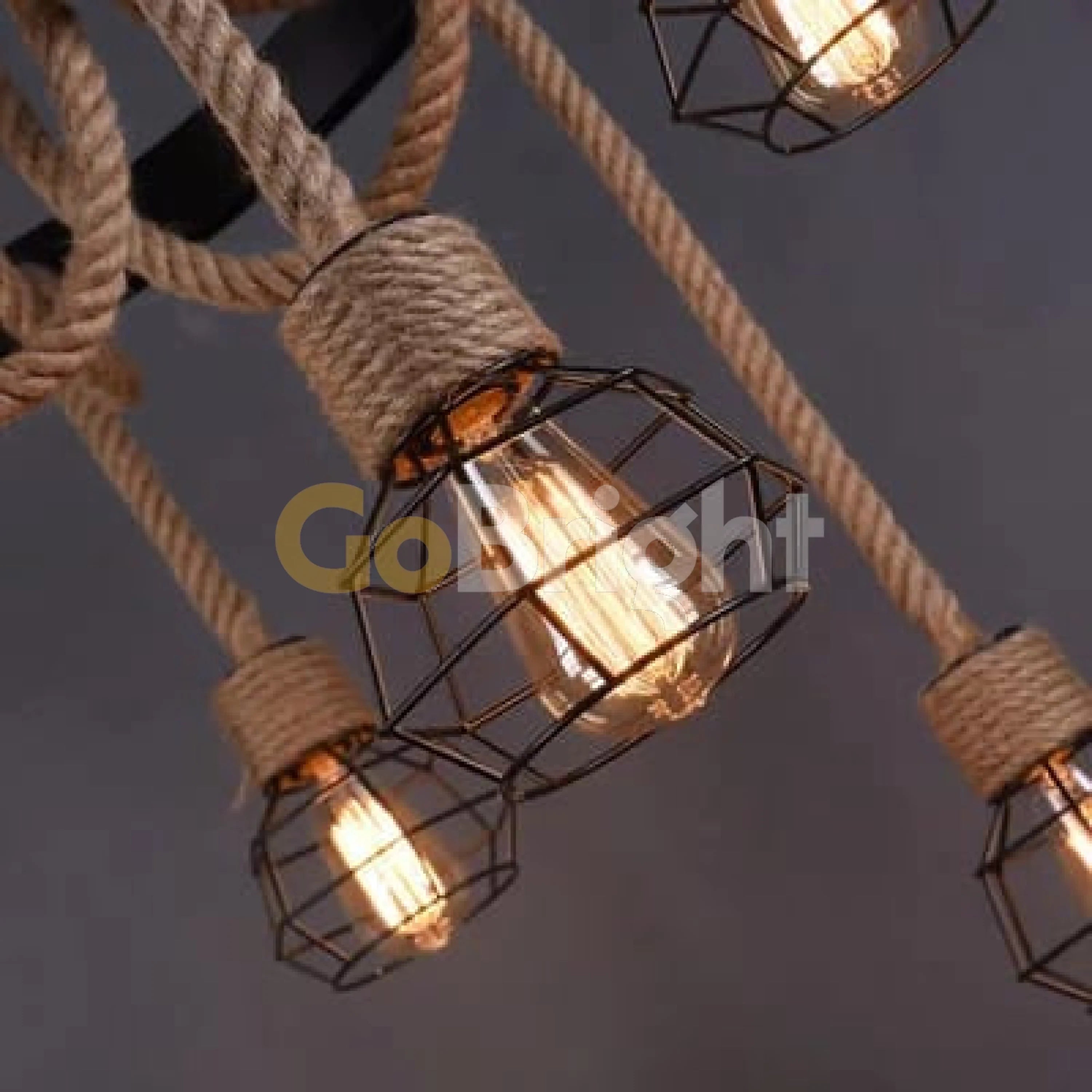 Pendul Rustic Premium 6xE27 Reglabil Diametru 60cm