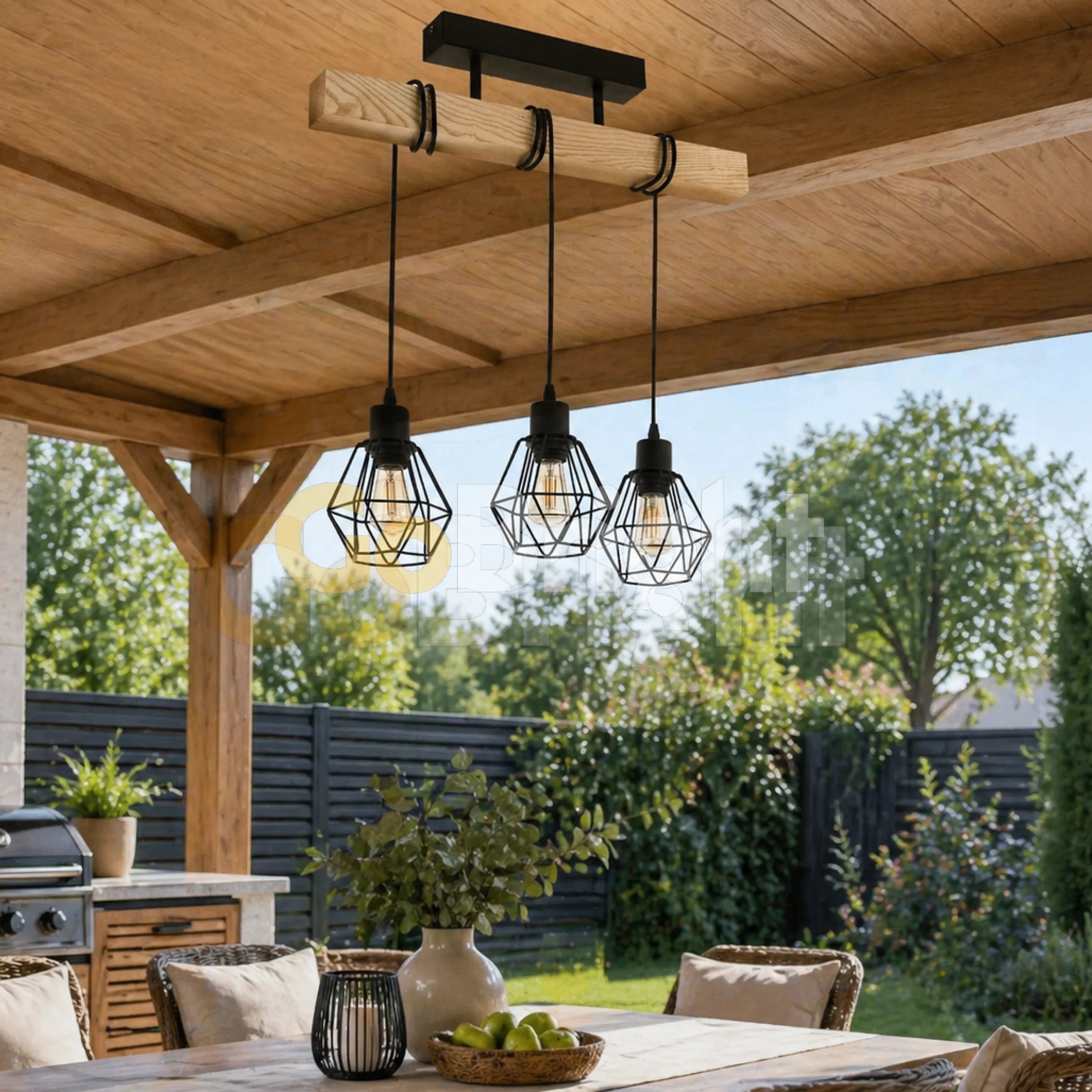 Pendul Rustic Reglabil Eagle 3xE27 50cm