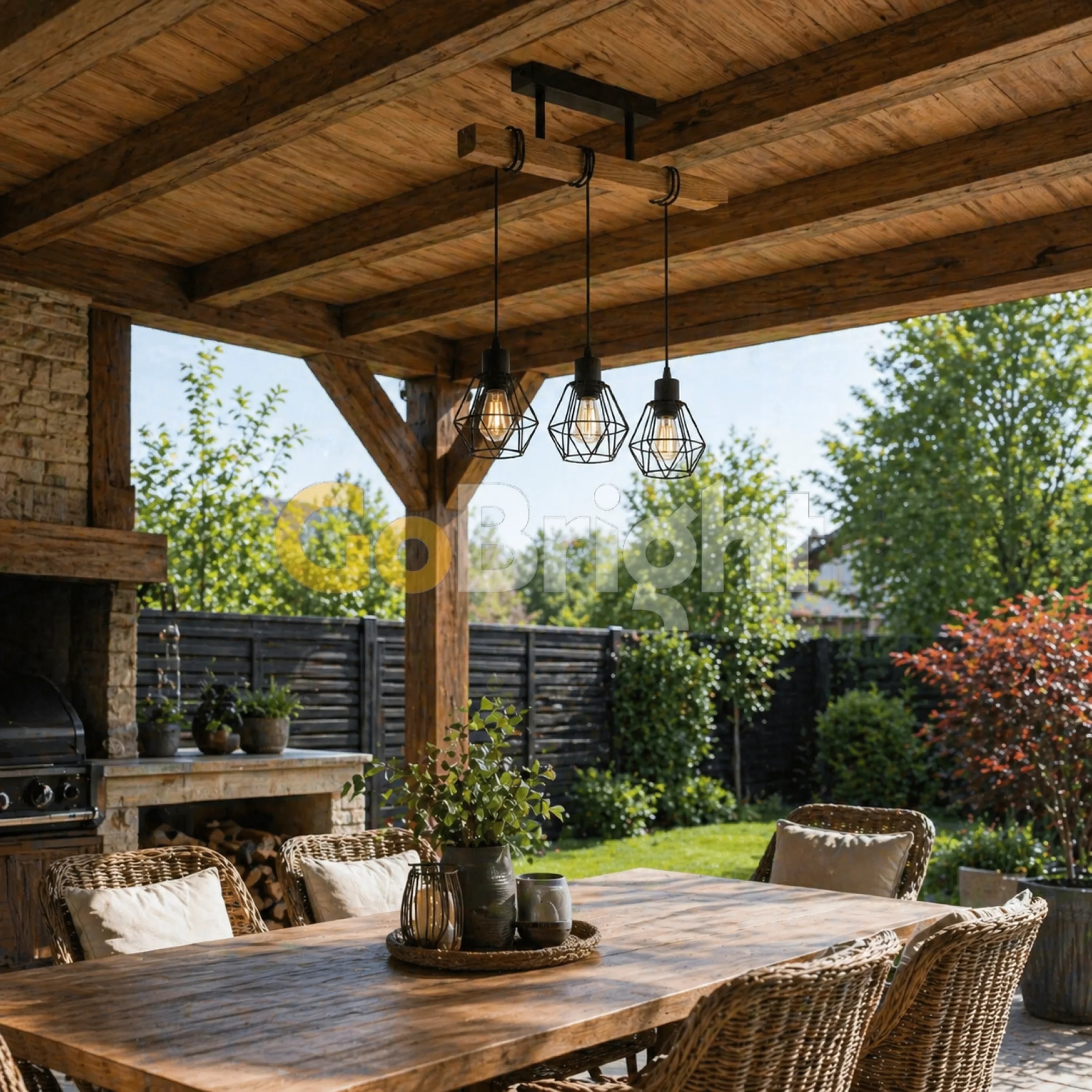 Pendul Rustic Reglabil Eagle 3xE27 50cm
