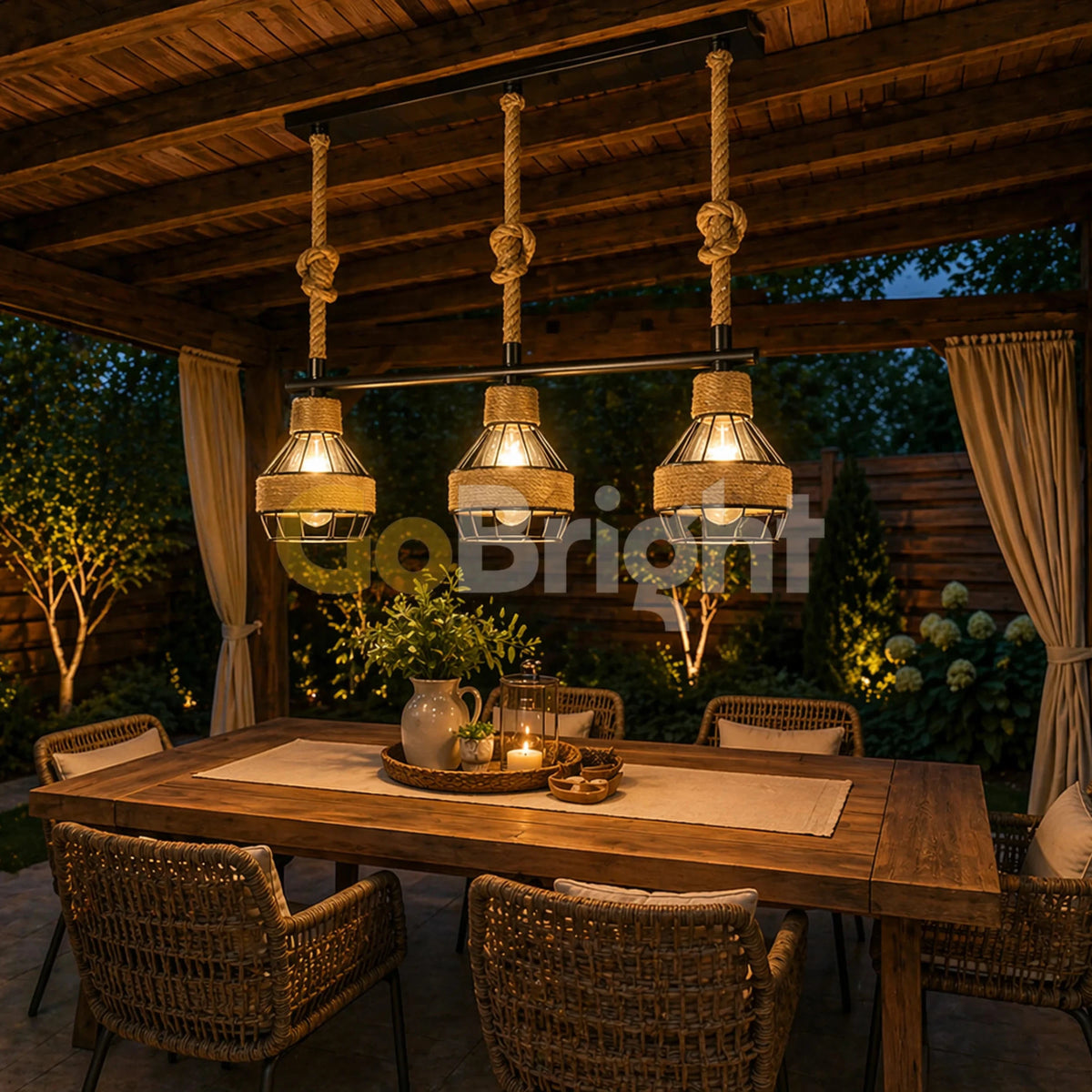 Pendul Rustic Reglabil Eagle 3xE27 60cm