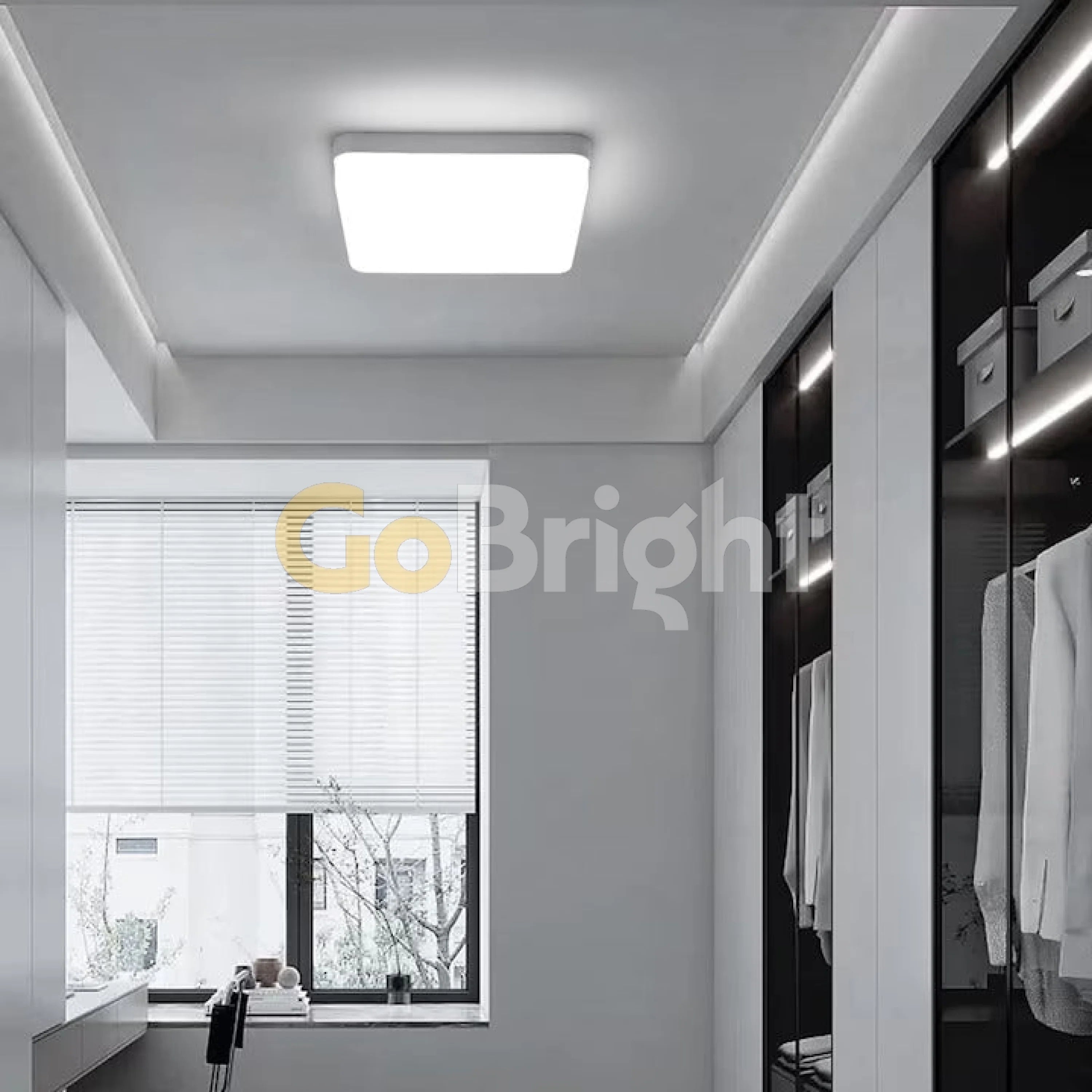 Plafoniera LED Diametru 17x17cm 24W Office Slim Lumina Rece Alb