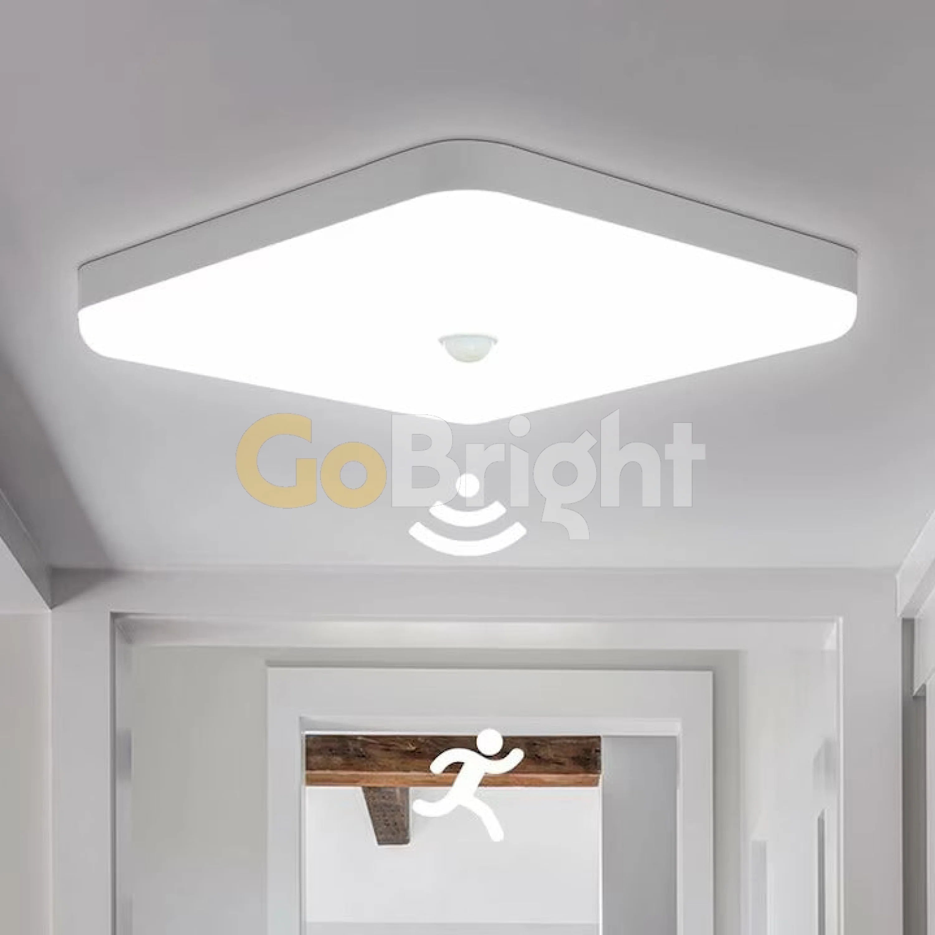 Plafoniera LED Diametru 23cm 36W cu Senzor de Miscare Office Slim Lumina Rece Alb