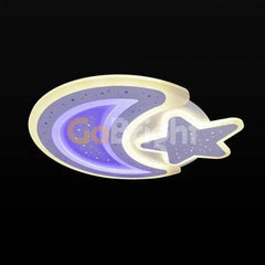 Plafoniera LED RGB Diametru 50cm 100W cu Telecomanda Raisa 3 Tipuri de Lumini Alb