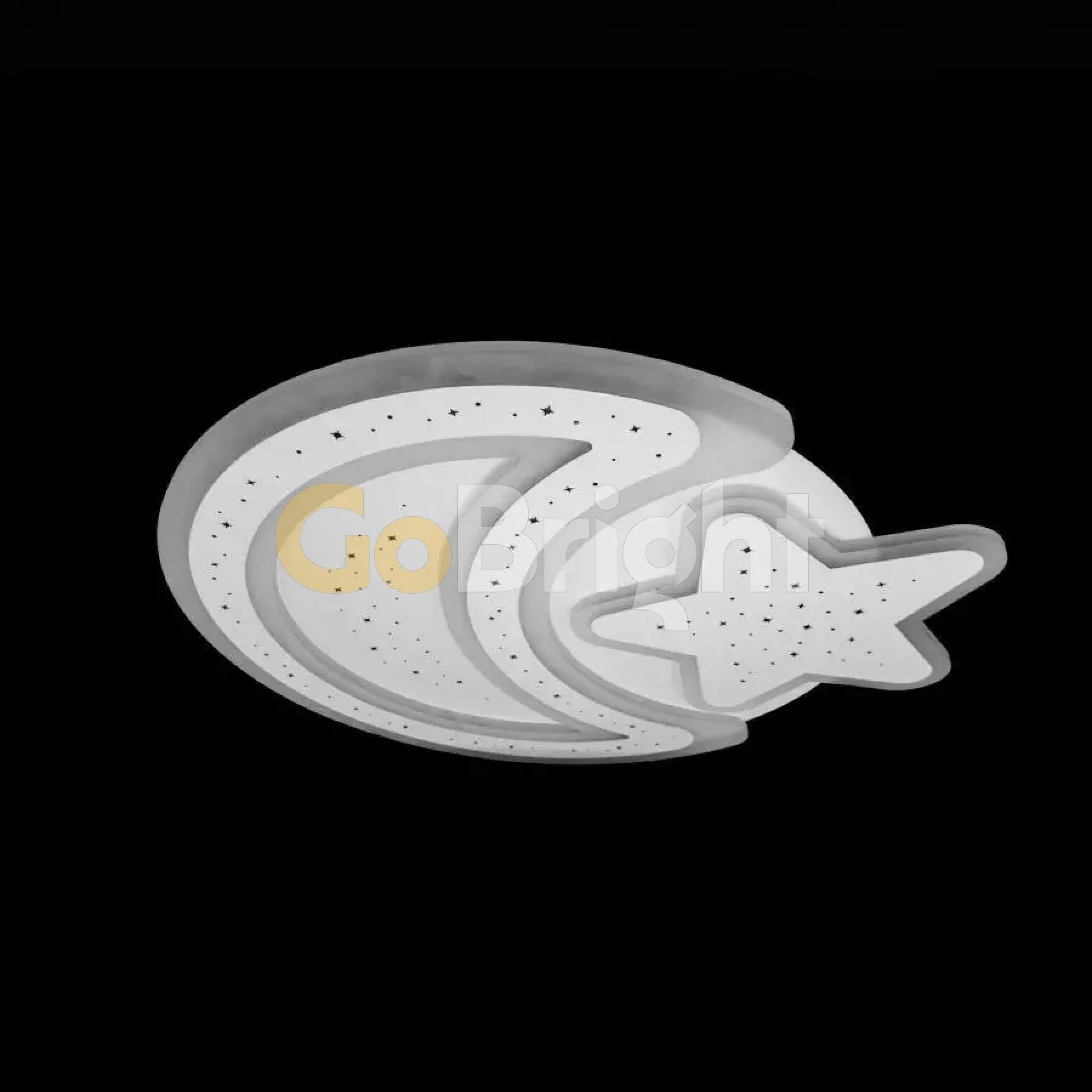 Plafoniera LED RGB Diametru 50cm 100W cu Telecomanda Raisa 3 Tipuri de Lumini Alb