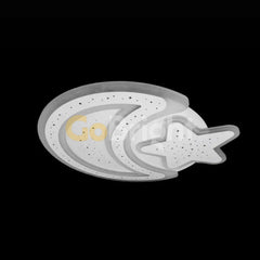 Plafoniera LED RGB Diametru 50cm 100W cu Telecomanda Raisa 3 Tipuri de Lumini Alb