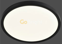 Plafoniera LED Ultra Slim 40cm 3 Tipuri de Lumini Negru