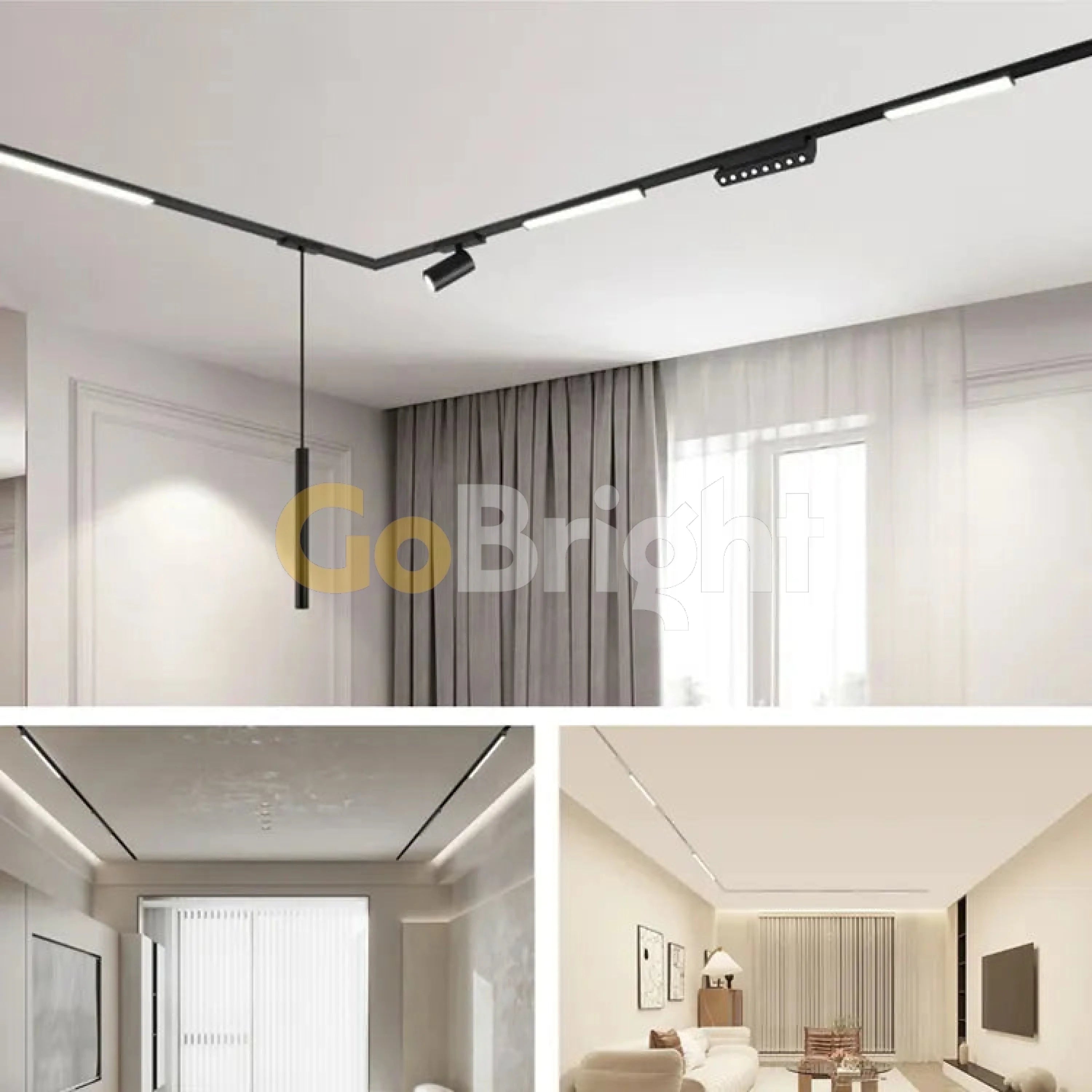 Proiector LED 12W Lumina Calda Sina Magnetica Aplicata Negru