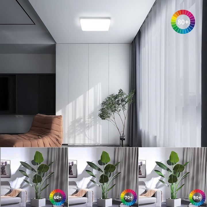 Plafoniera LED Diametru 22x22cm 36W Office Slim Lumina Rece Alb