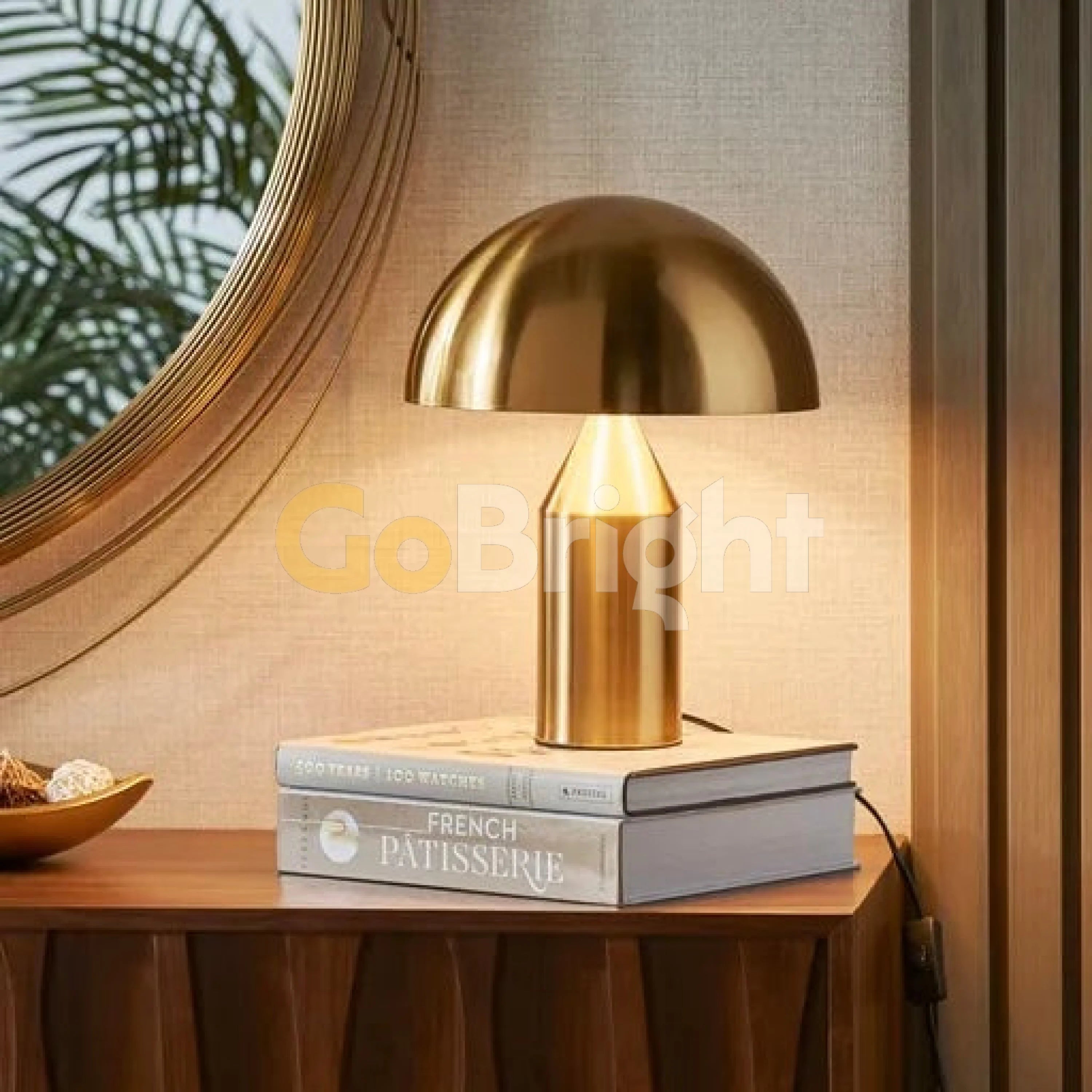 Veioza Burton 2xE27 45cm Auriu