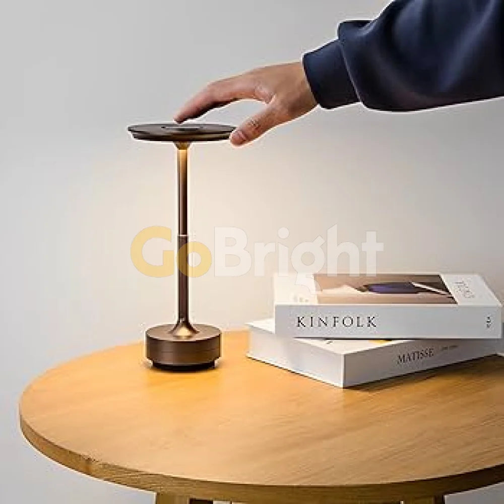 Veioza Touch LED Sinth 3 Tipuri de Lumini 28cm 10W Argintiu