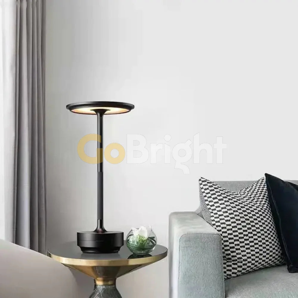 Veioza Touch LED Sinth 3 Tipuri de Lumini 28cm 10W Negru